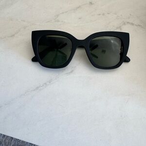 Toms Black Oversized Sunglasses with UV Protection